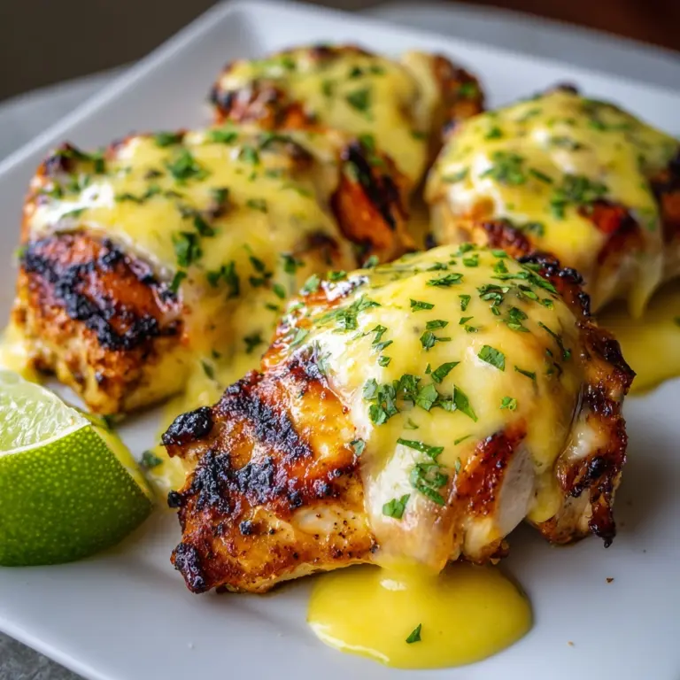 Grilled Salsa Verde Chicken with Pepper Jack Recipe