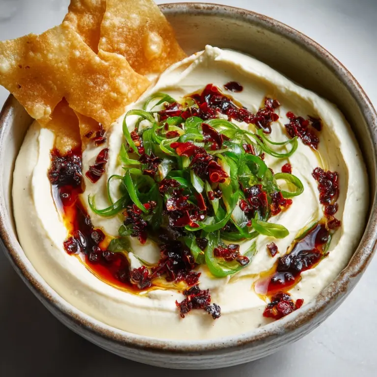 Charred Scallion and Chili Crisp Dip for Snacking Recipe