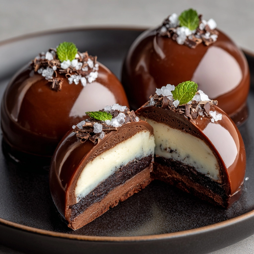 Salted Caramel Chocolate Mousse Domes Recipe