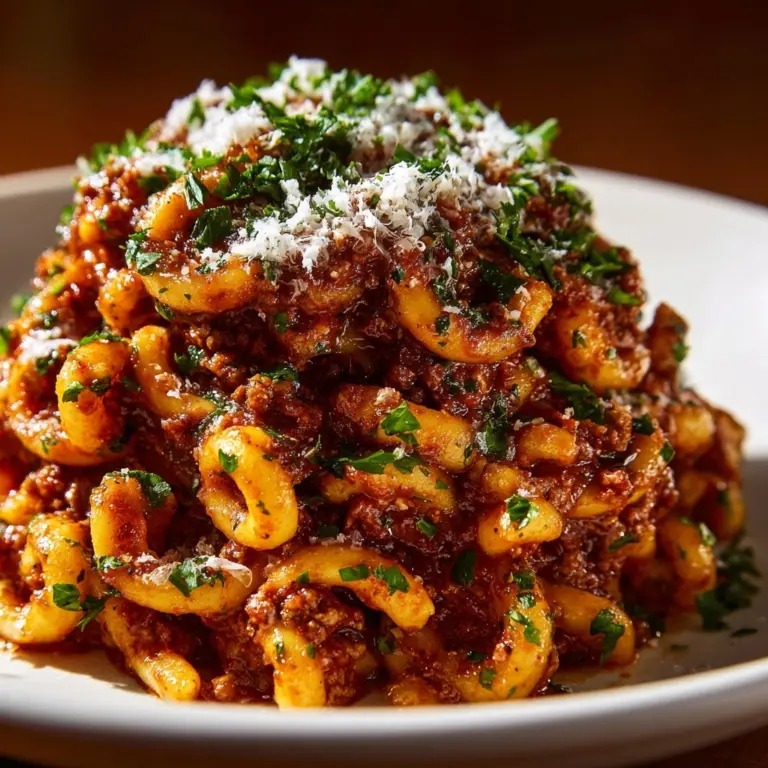 Homemade Bolognese Sauce with Gigli Pasta Recipe
