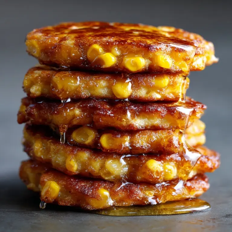 Sweet Corn Fritter Stacks with Honey Butter Recipe