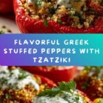 Greek Stuffed Peppers with Tzatziki Sauce Recipe