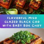 Miso Glazed Black Cod on Baby Bok Choy and Shiitake Mushrooms Recipe