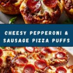 Bite-Sized Pepperoni & Sausage Pizza Puffs Recipe