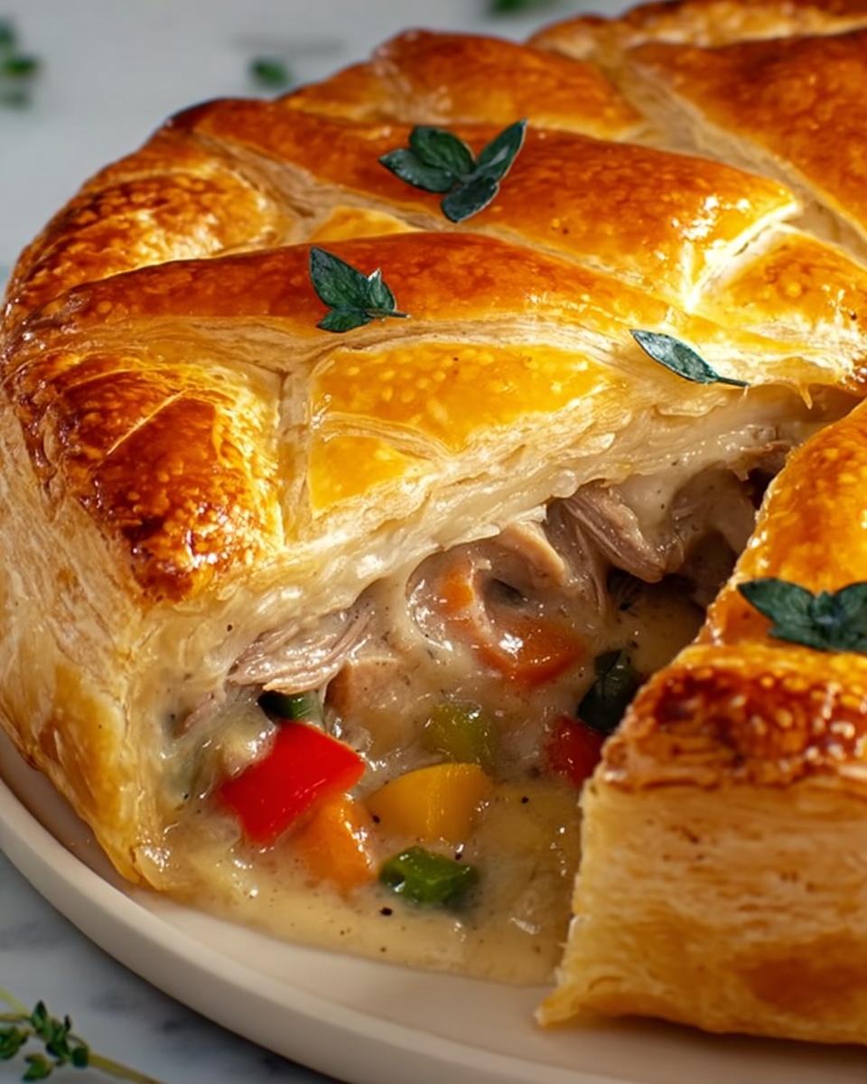 Chicken Pot Pie Crescent Braid Recipe - Recipe Image