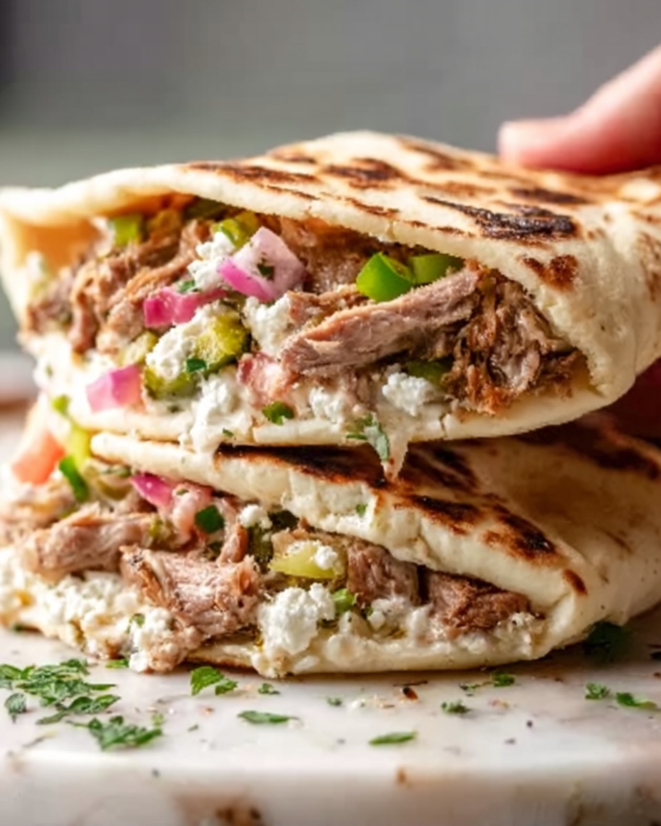 Lamb Gyros with Warm Pita and Fresh Toppings Recipe - Recipe Image
