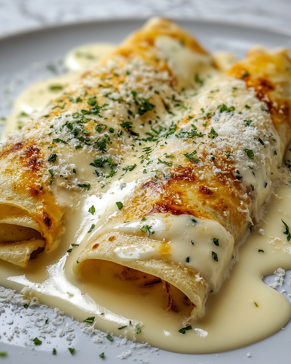 Chicken Enchiladas with Sour Cream White Sauce Recipe - Recipe Image