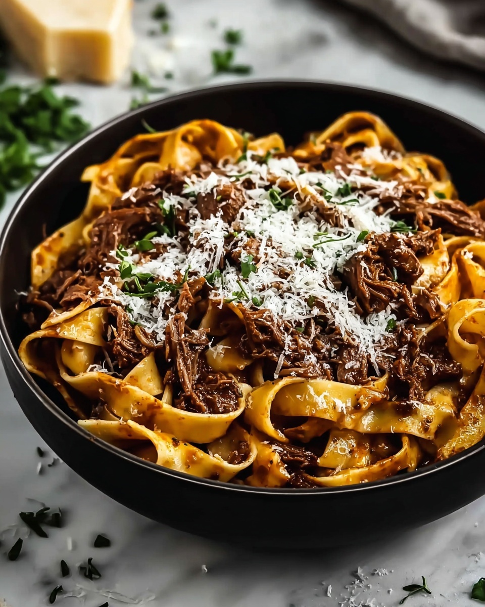 Short Rib Ragu over Tagliatelle with Herbs and Parmesan Recipe - Recipe Image