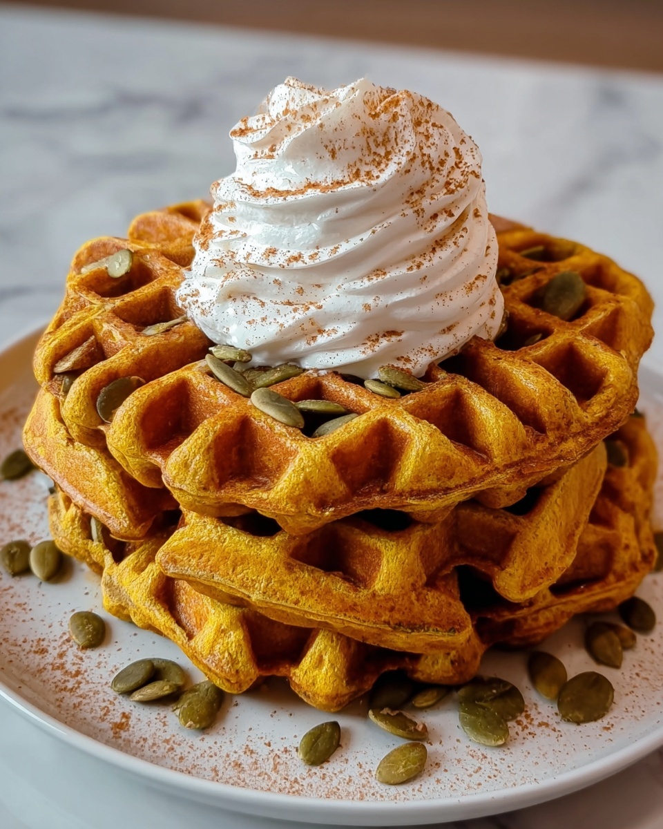 Pumpkin Protein Waffles Recipe - Recipe Image