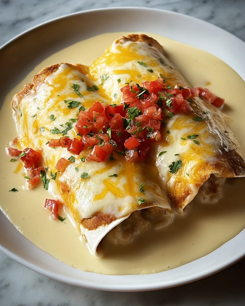 Cheesy Chicken Enchiladas with Creamy Sauce Recipe - Recipe Image