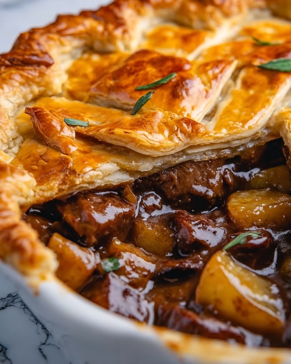 Rich and Tasty Slow-Cooked Steak Pie Recipe - Recipe Image