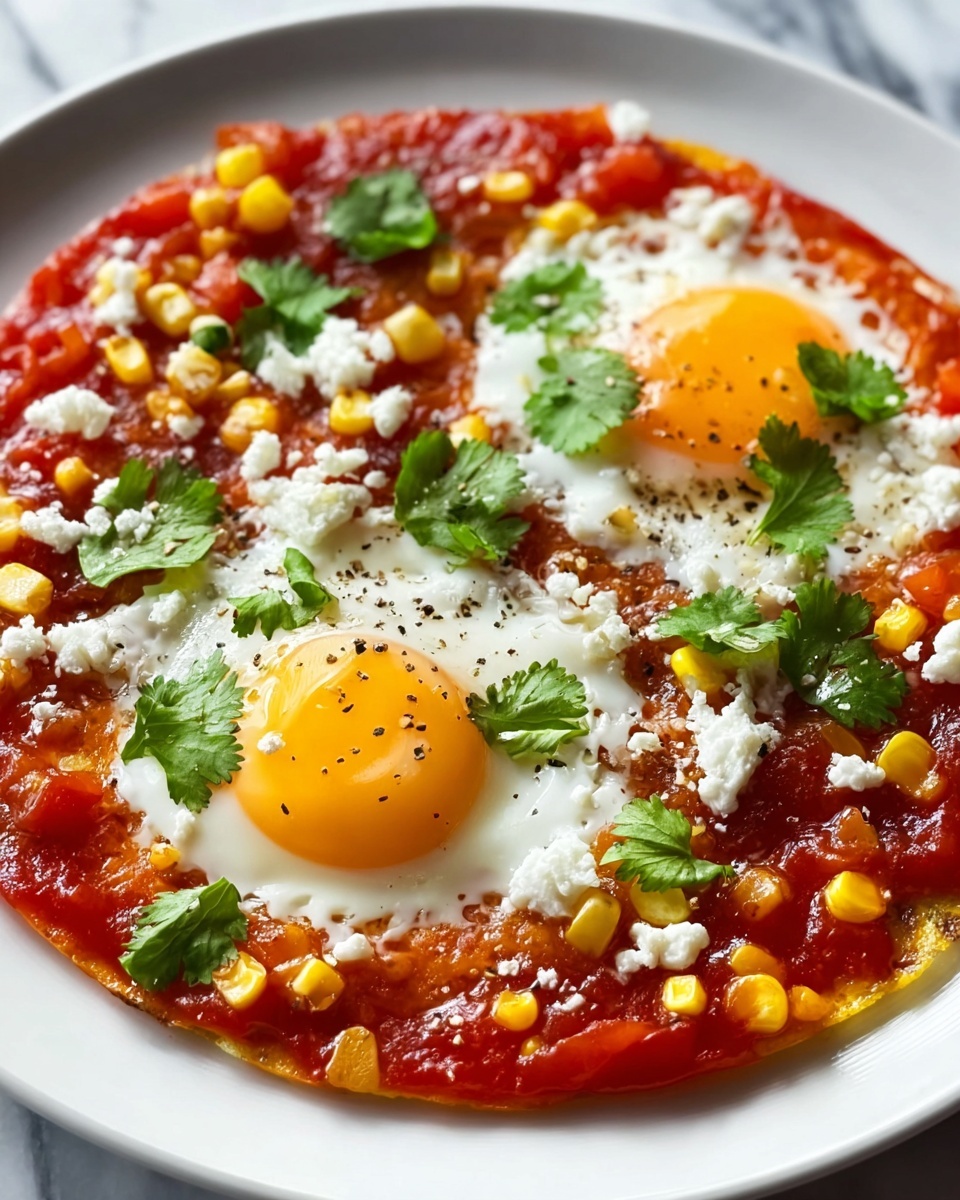 Huevos Rancheros with Spicy Tomato Salsa and Cilantro Recipe - Recipe Image