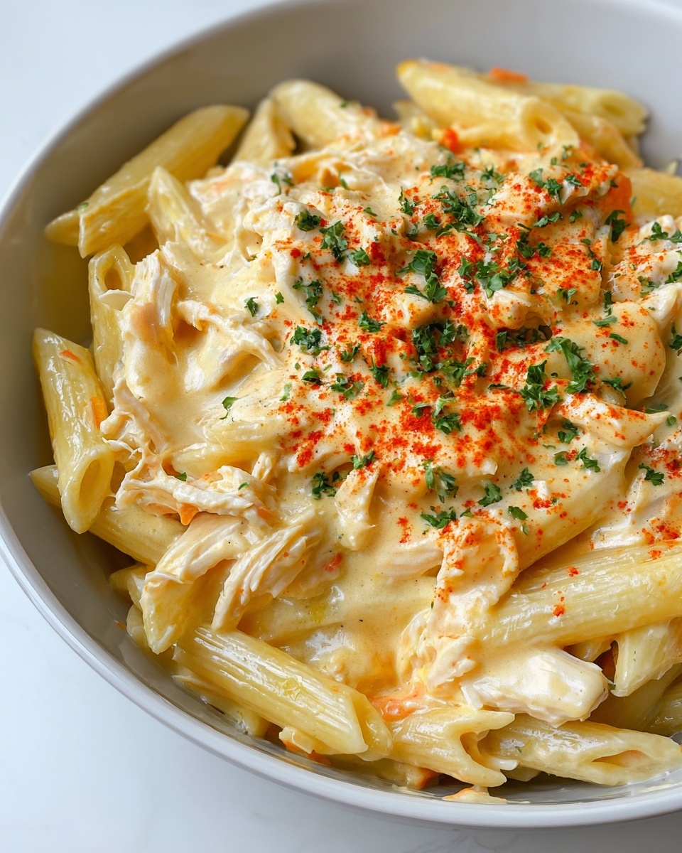 Buffalo Chicken Alfredo Penne Recipe - Recipe Image
