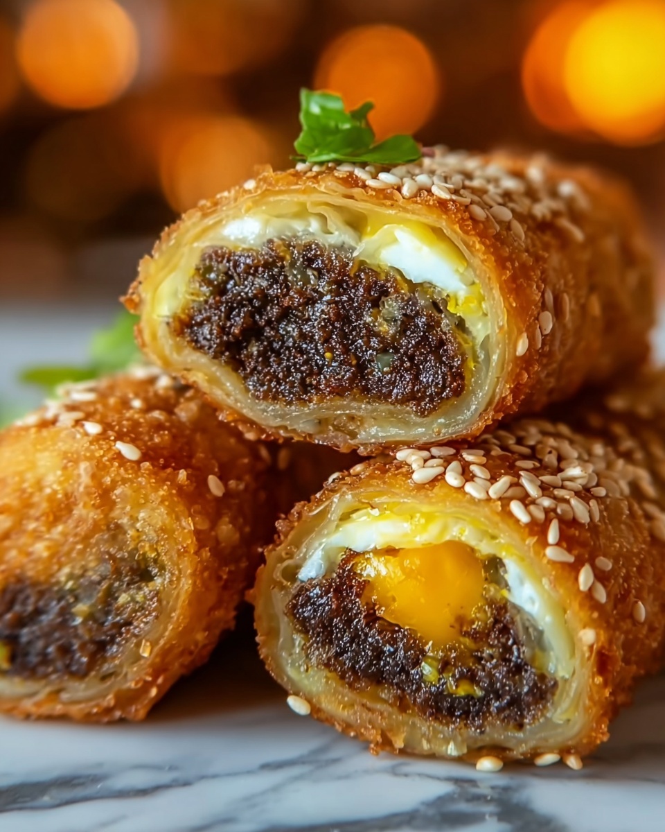Cheeseburger Egg Rolls Recipe - Recipe Image