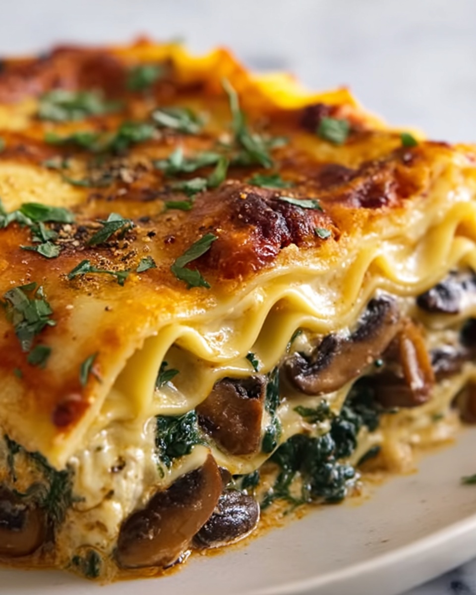 Mushroom and Spinach Lasagna Rolls Recipe - Recipe Image