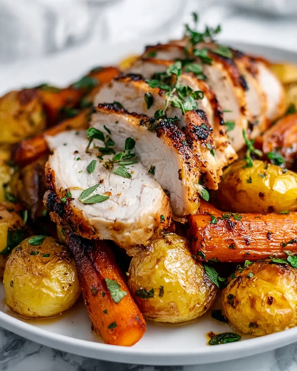 One Pan Herb Roasted Vegetables & Chicken Recipe - Recipe Image