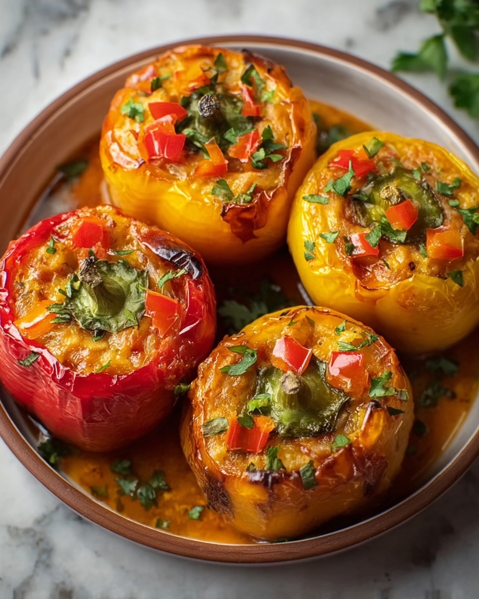 Romanian Stuffed Peppers Recipe - Recipe Image