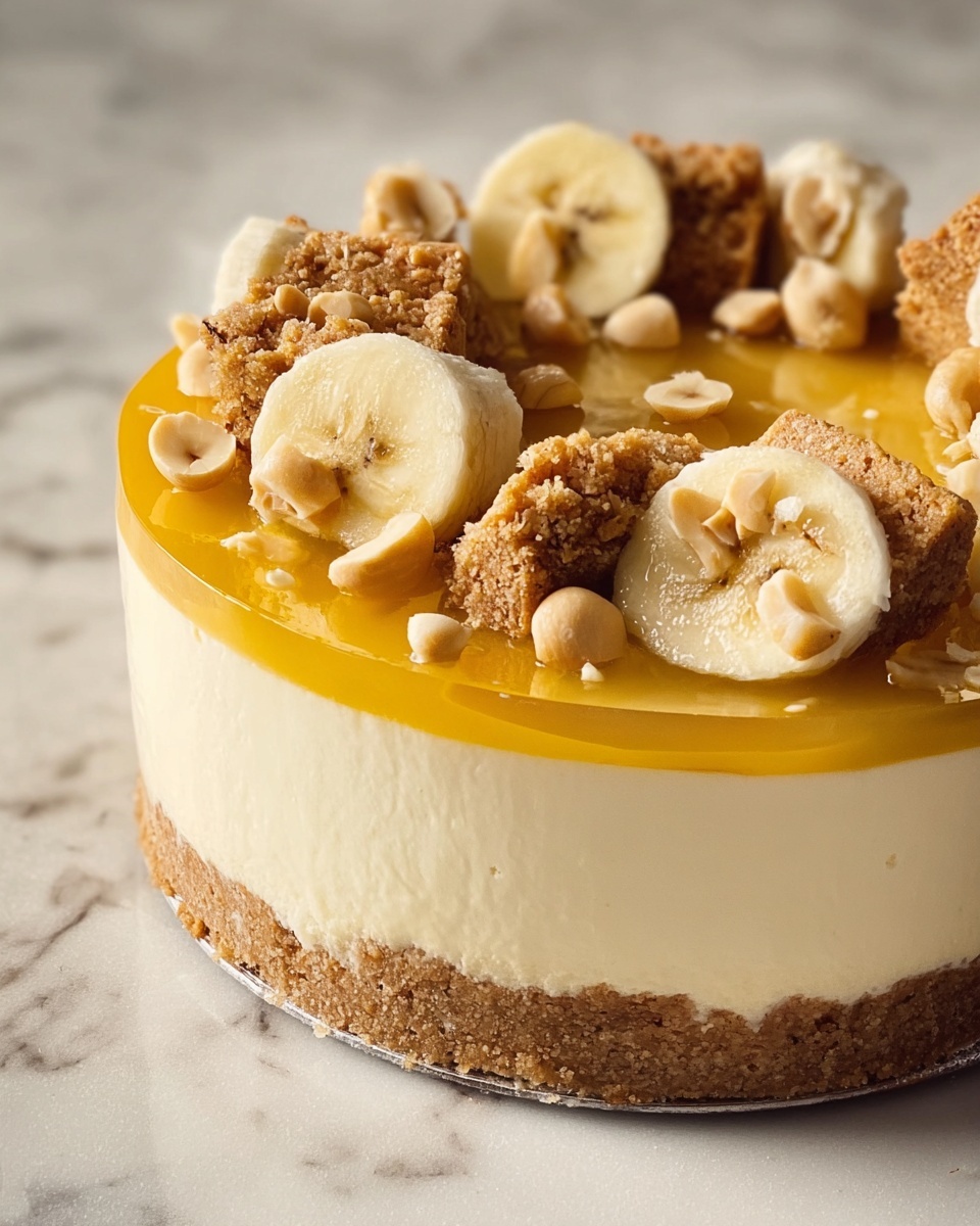Banana Pudding Cookie Butter Cheesecake Cake Recipe - Recipe Image