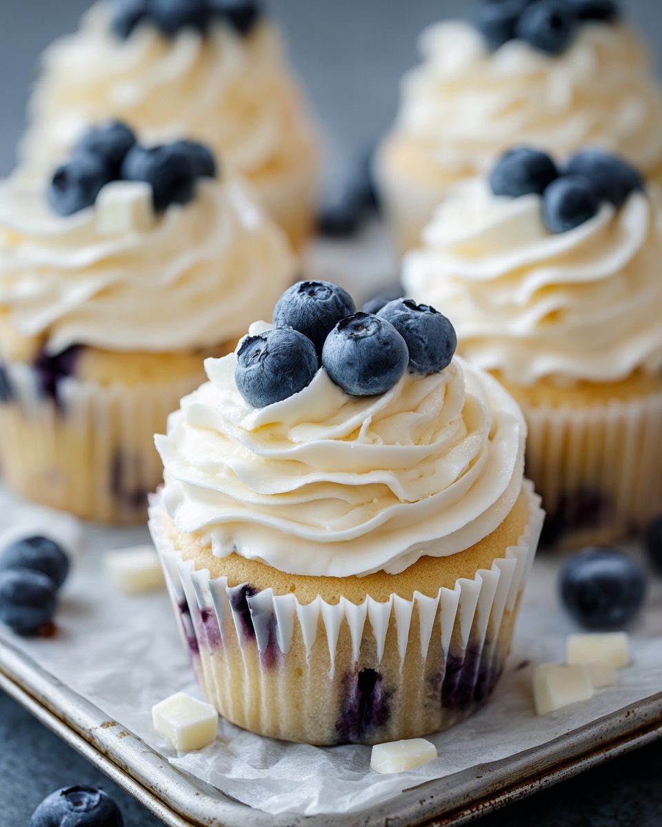 White Chocolate Blueberry Cupcakes Recipe - Recipe Image