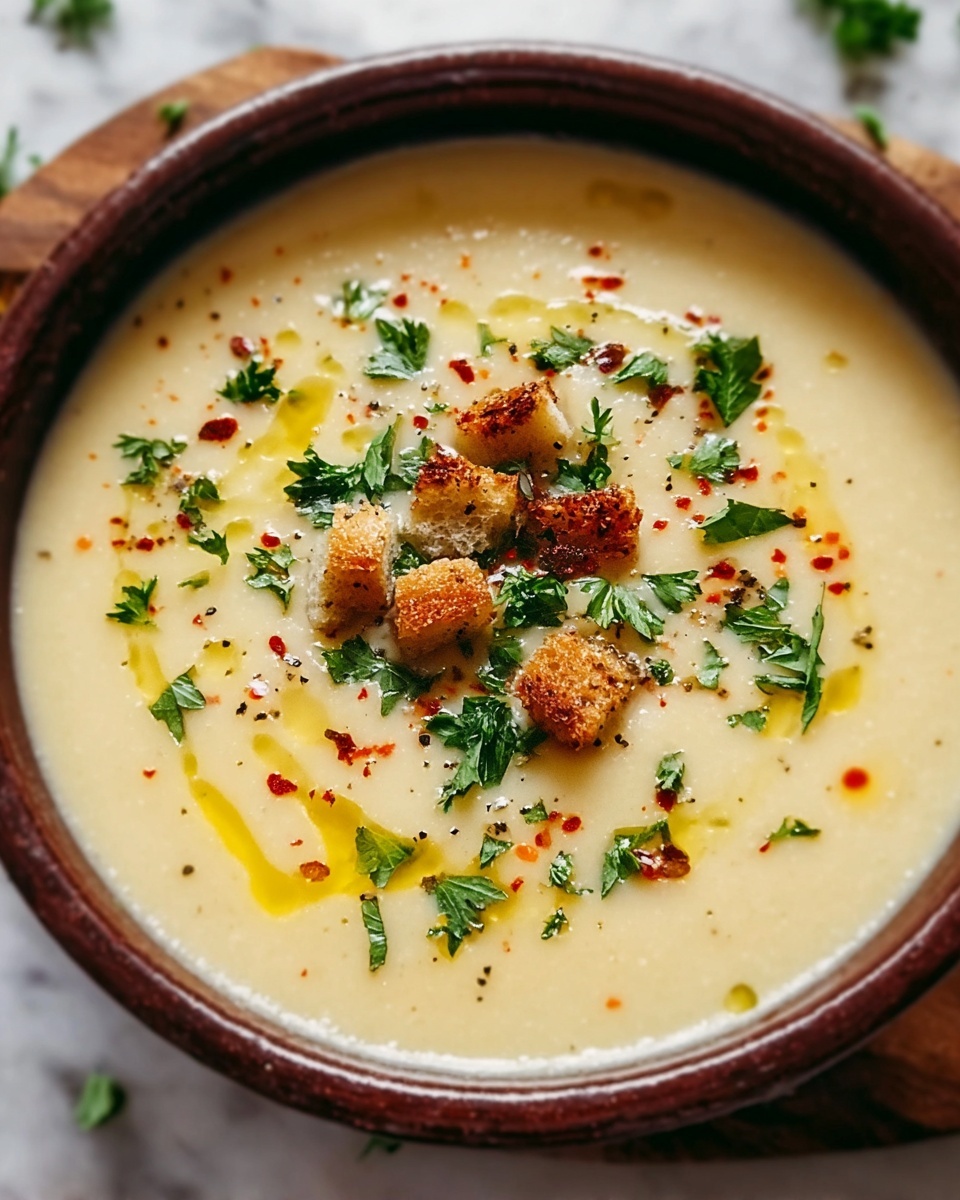 Creamy Roasted Garlic Soup Recipe - Recipe Image