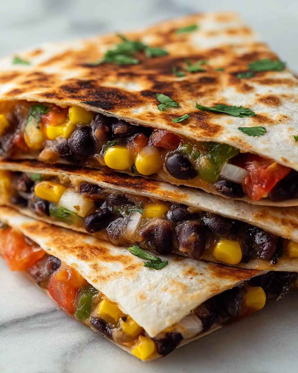 Black Bean Veggie Quesadilla Recipe - Recipe Image