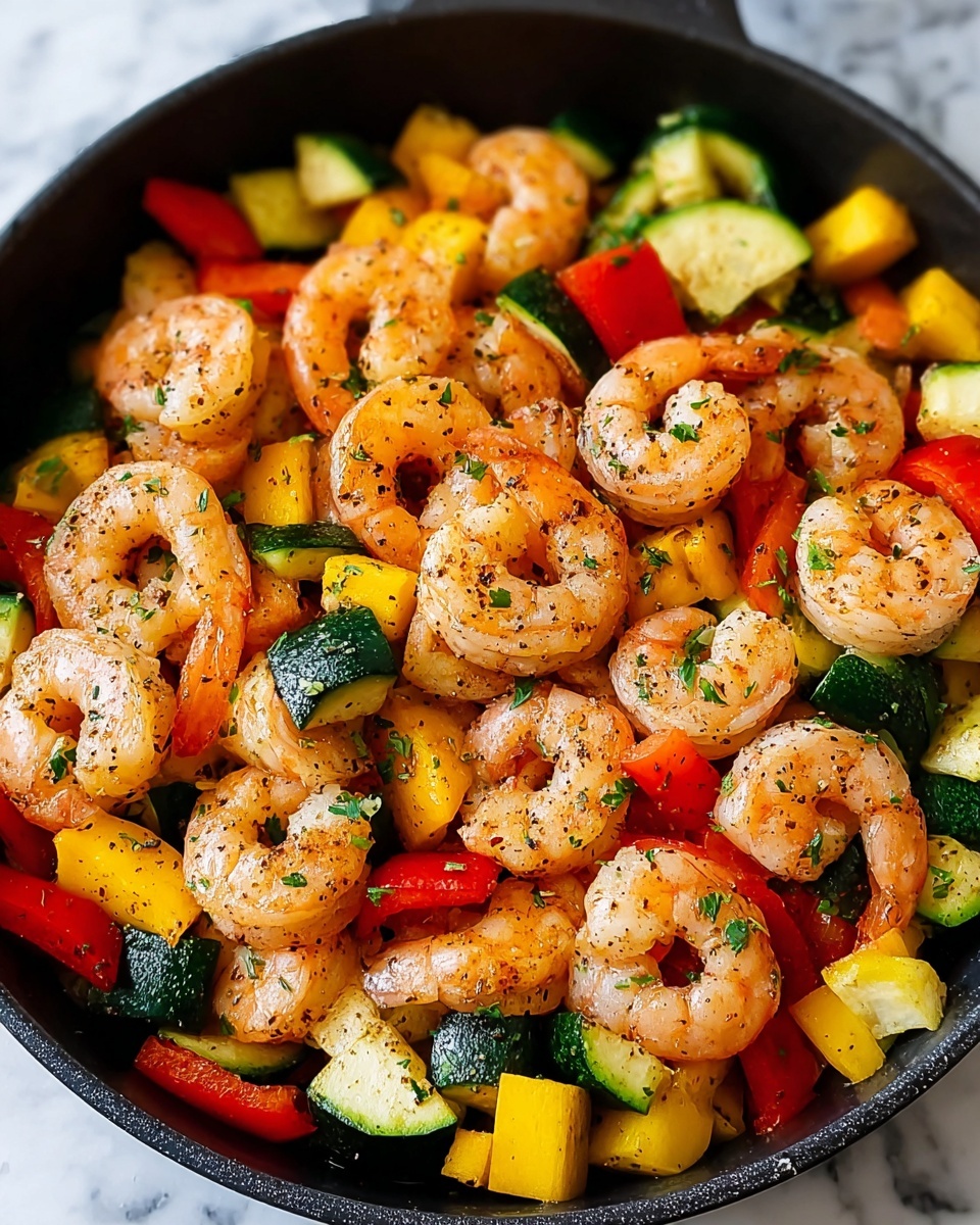 Easy Shrimp Vegetable Skillet Recipe - Recipe Image