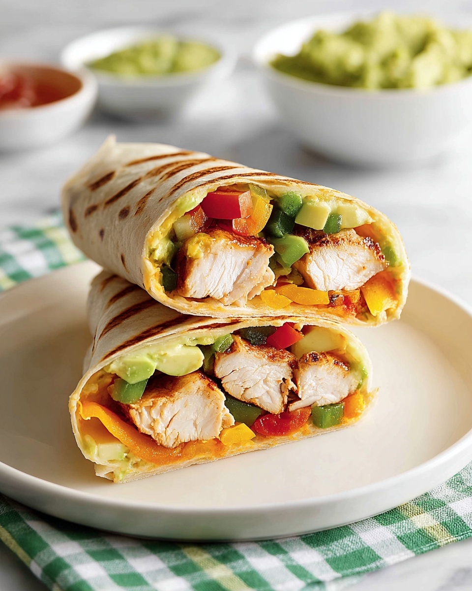Easy Chicken Fajita Wraps Recipe - Recipe Image