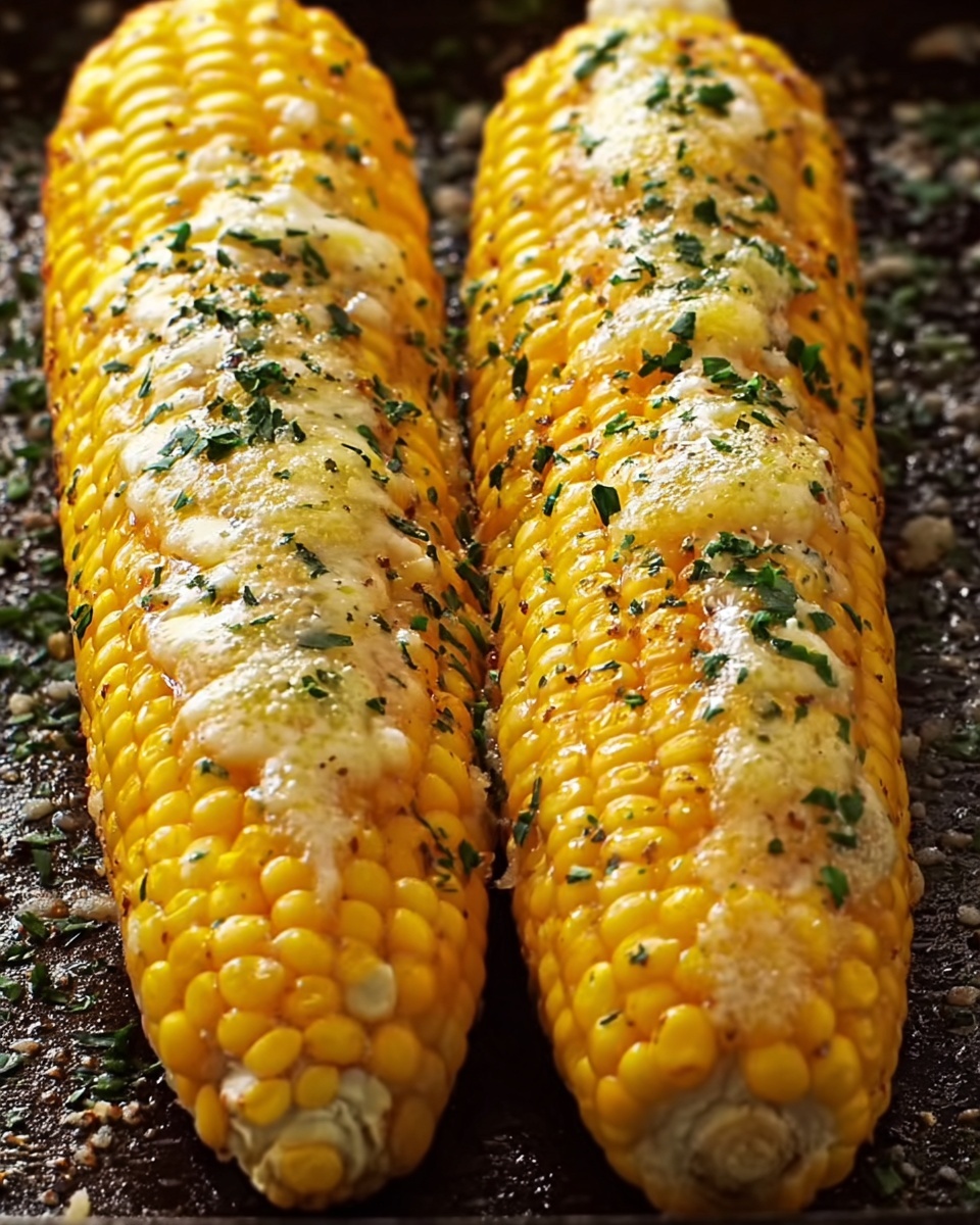 Cheesy Garlic Butter Corn on the Cob Recipe - Recipe Image