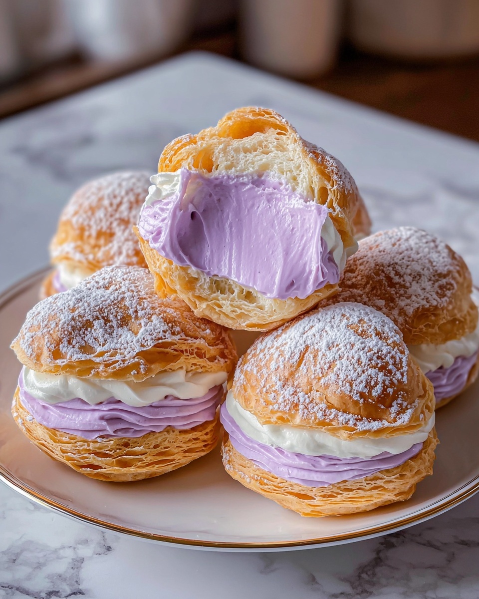 Ube Cream Puffs Recipe - Recipe Image