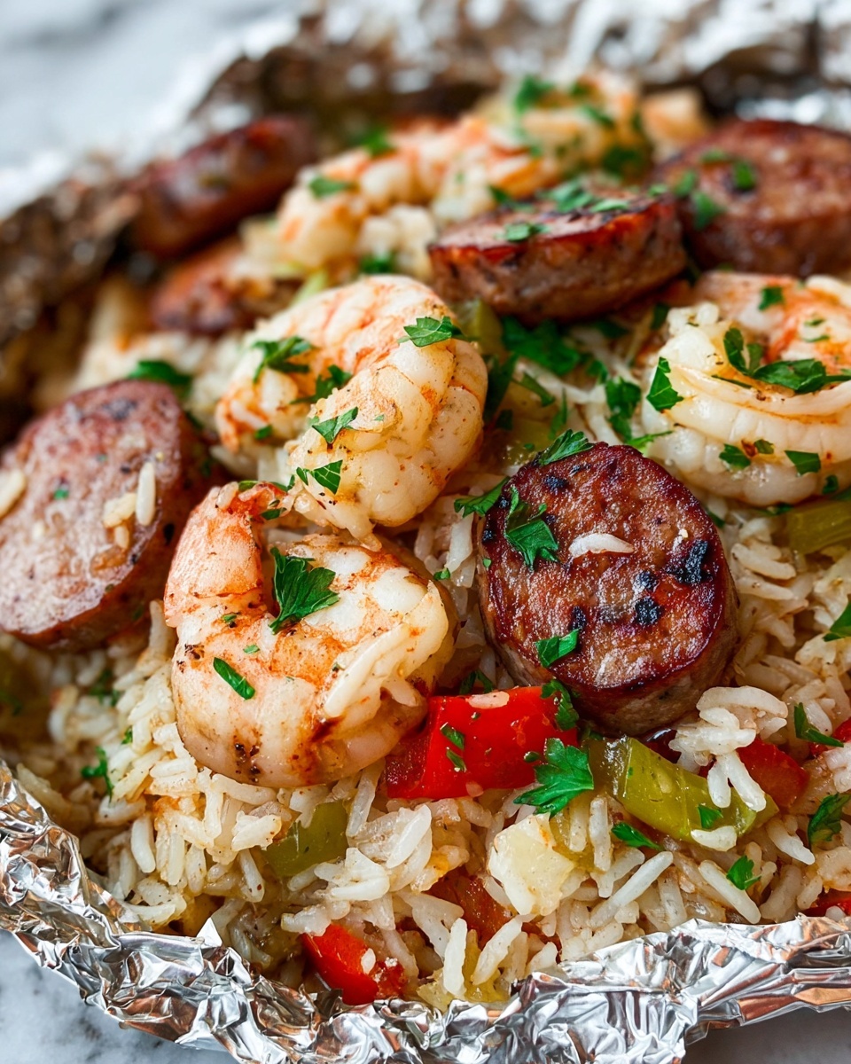 Jambalaya Foil Packets Recipe - Recipe Image