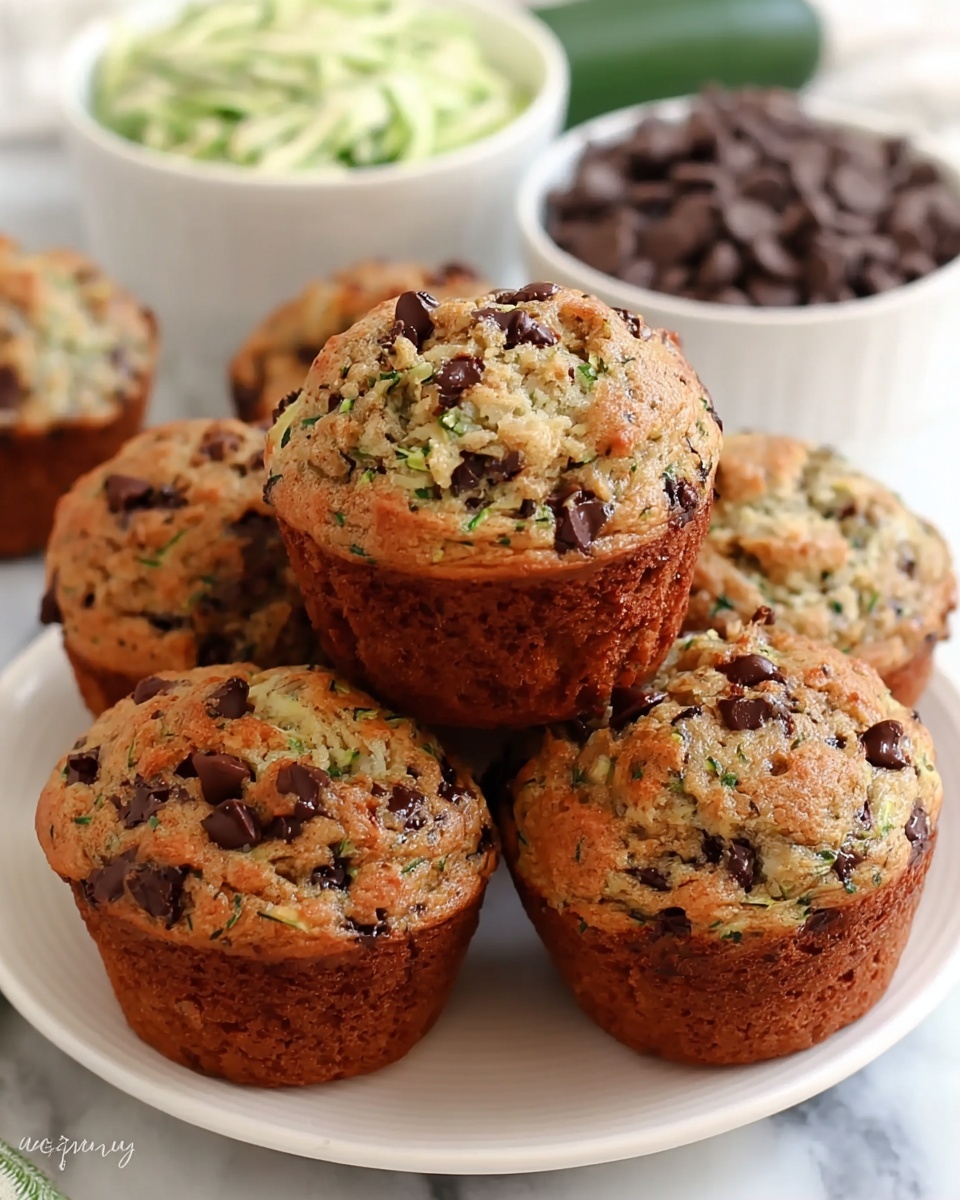 Chocolate Chip Zucchini Muffins Recipe - Recipe Image