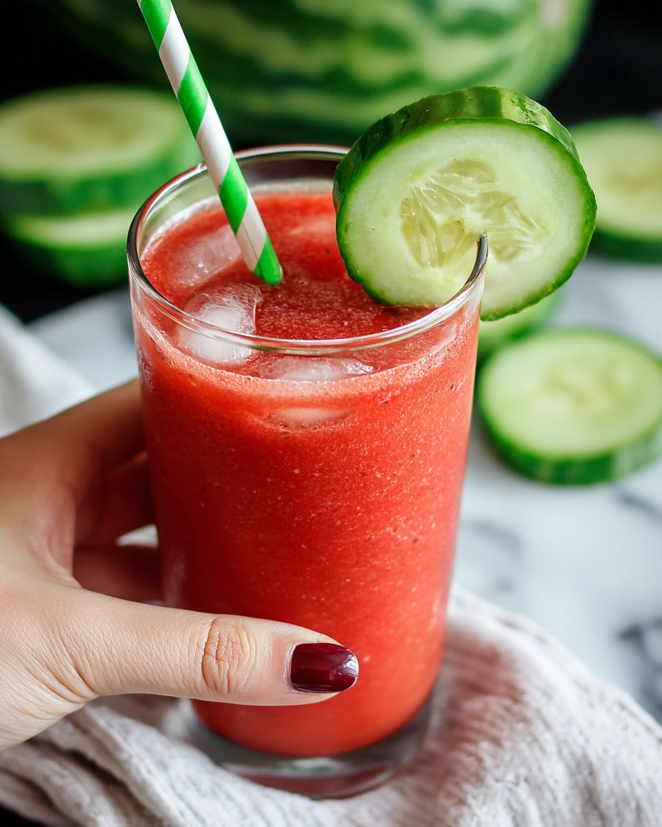 Watermelon Slushie Mocktail Recipe - Recipe Image
