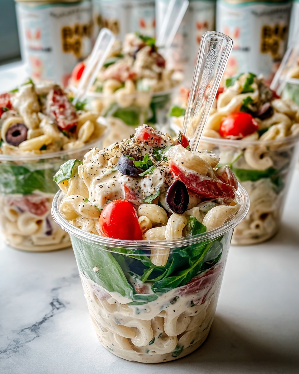 Caesar Pasta Salad Cups Recipe - Recipe Image