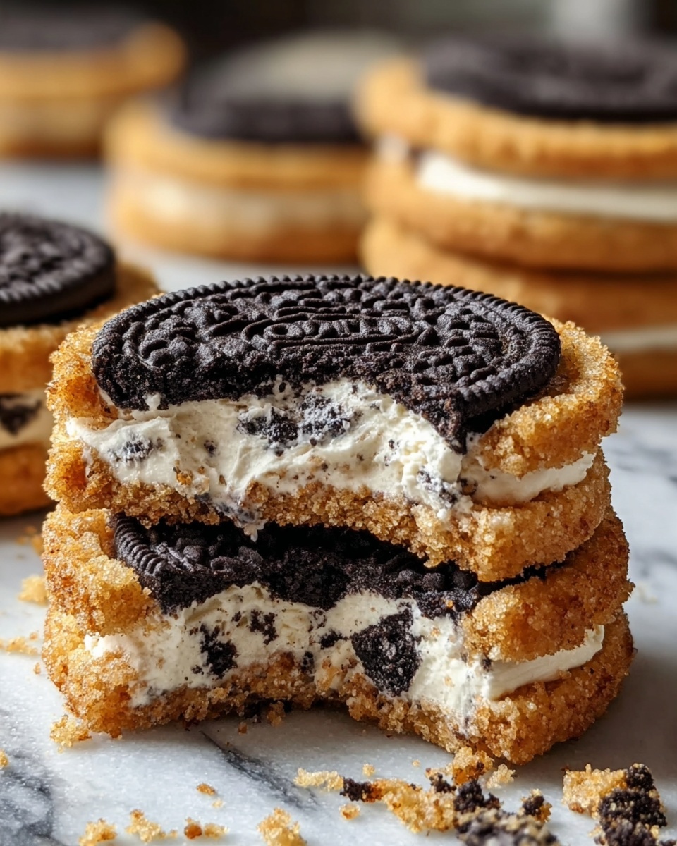 Cookies & Cream Cheesecake Deep-Fried Oreos Recipe - Recipe Image