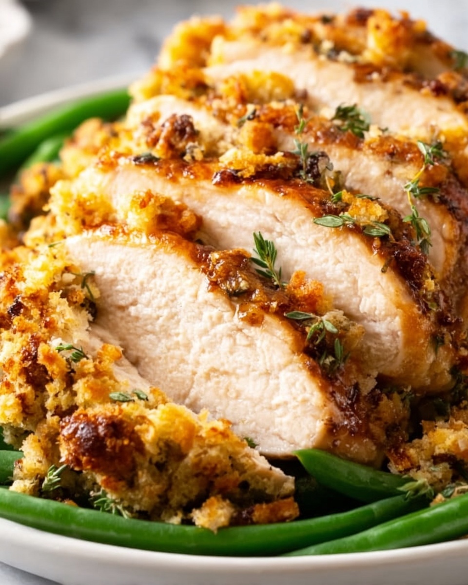 Crock Pot Chicken and Stuffing with Green Beans Recipe - Recipe Image