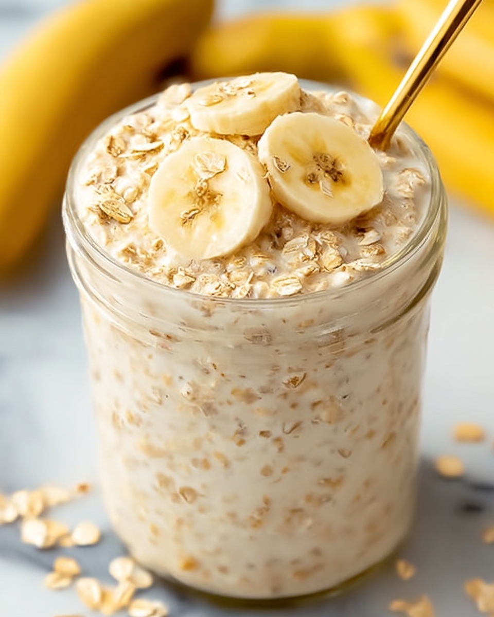 Banana Bread Overnight Oats Recipe - Recipe Image