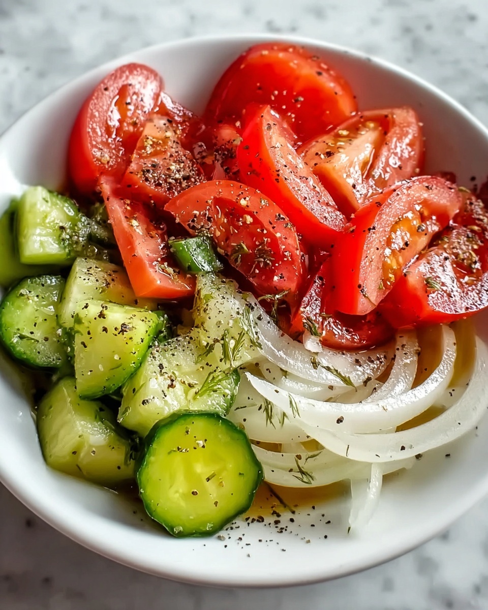 Cucumber, Onion, and Tomato Salad Recipe - Recipe Image