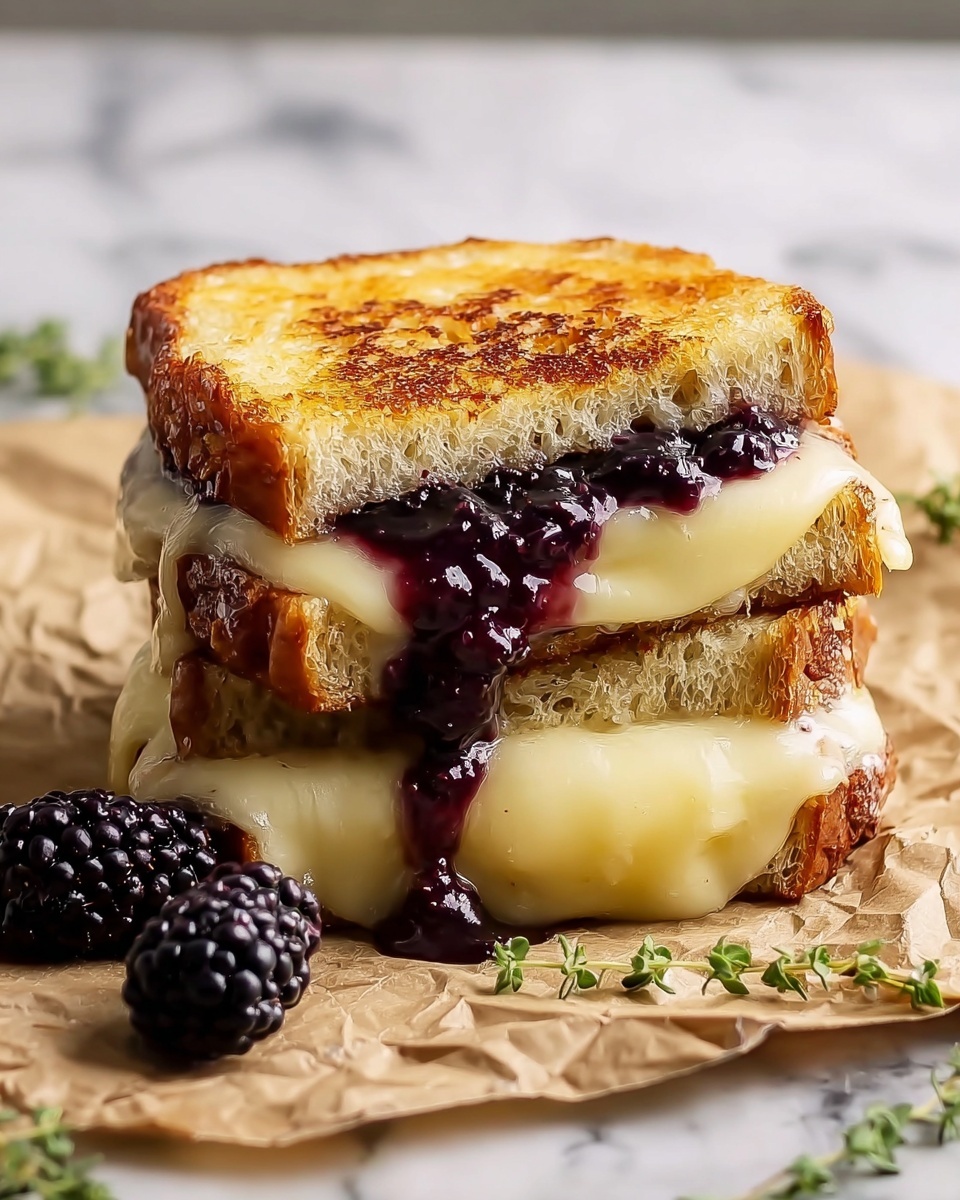 Blackberry Balsamic and Brie Grilled Cheese Recipe - Recipe Image