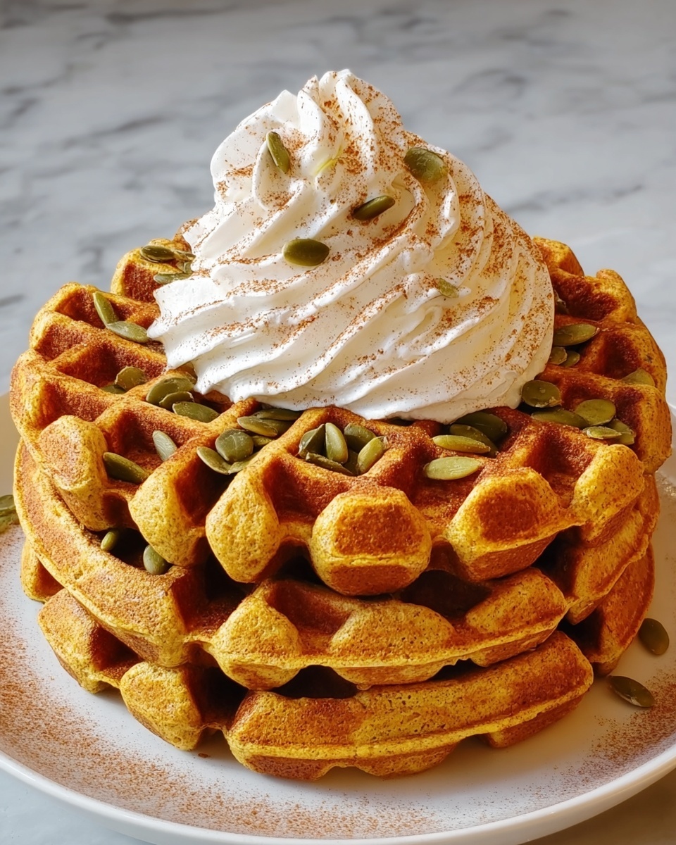Pumpkin Protein Waffles Recipe - Recipe Image