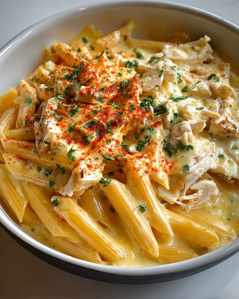 Buffalo Chicken Alfredo Penne Recipe - Recipe Image