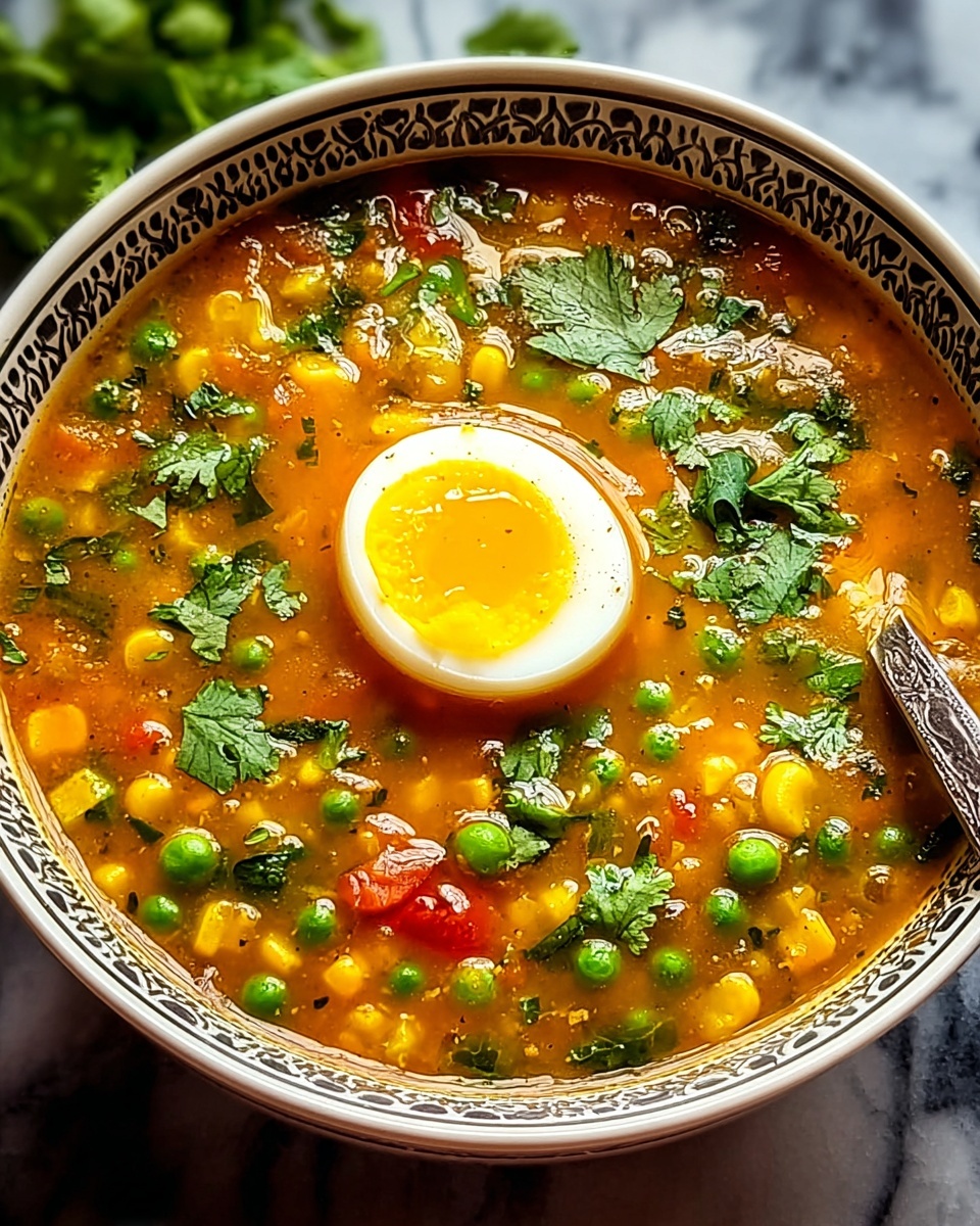 Moroccan Egg Drop Harira (Vegetable and Legume Soup) Recipe - Recipe Image