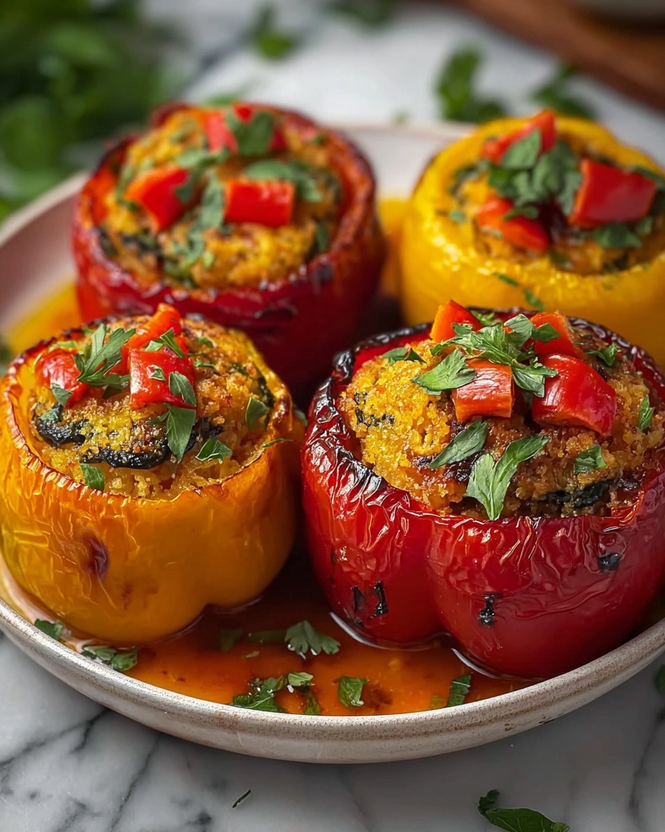 Romanian Stuffed Peppers Recipe - Recipe Image