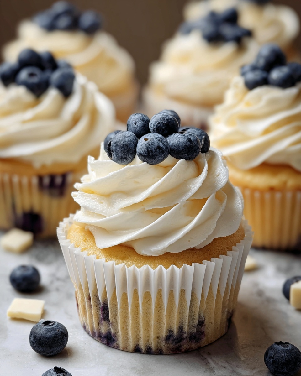 White Chocolate Blueberry Cupcakes Recipe - Recipe Image