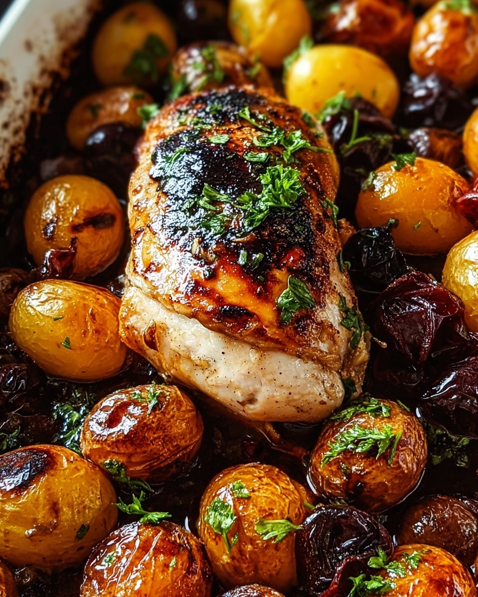 One Pan Balsamic Chicken and Veggies Recipe - Recipe Image