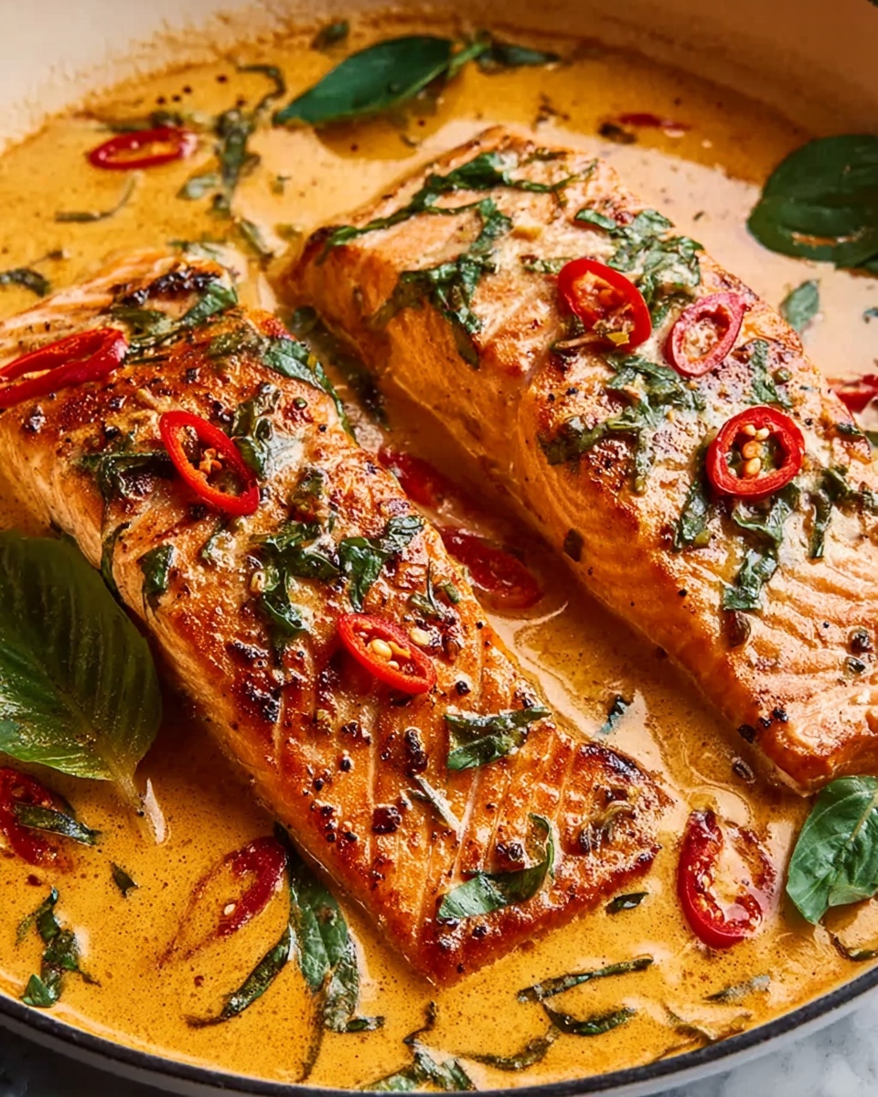 Creamy Roasted Red Pepper Salmon Recipe - Recipe Image