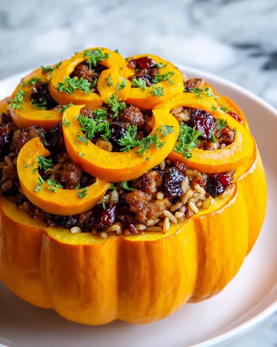 Rosa Jackson’s Mini Pumpkins Stuffed with Onion, Mushrooms, and Chard Recipe - Recipe Image