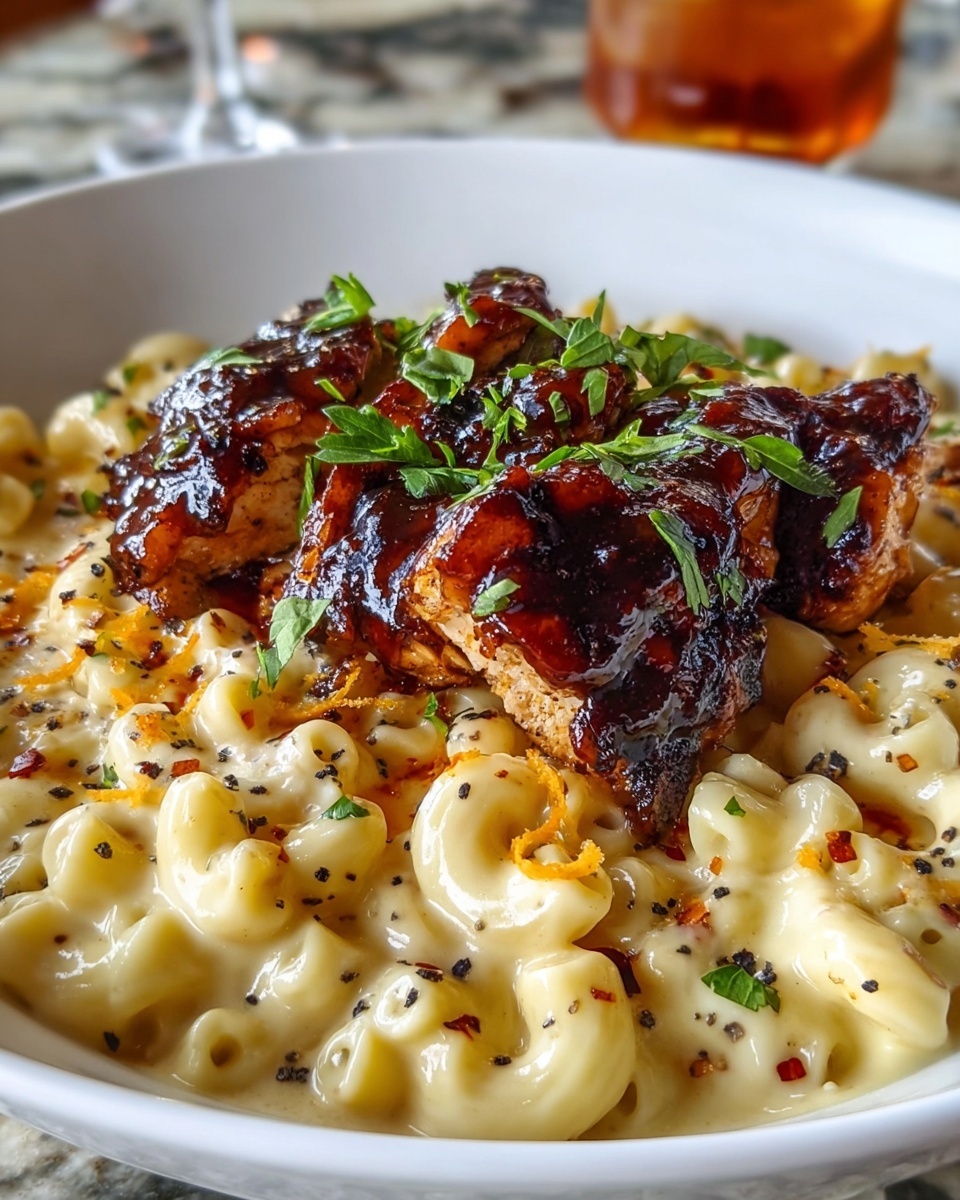 Honey Pepper Chicken Mac and Cheese Recipe - Recipe Image
