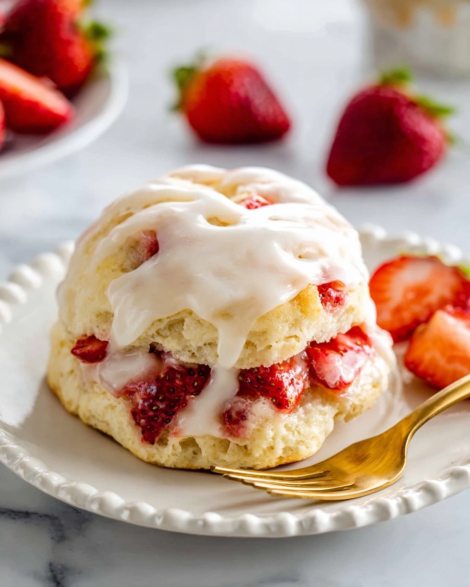 Strawberry Rolls with Cream Cheese Icing Recipe - Recipe Image
