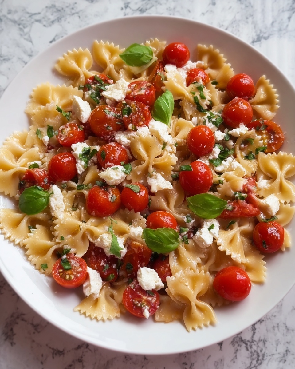 Cherry Tomato Bruschetta Pasta Salad Recipe - Recipe Image