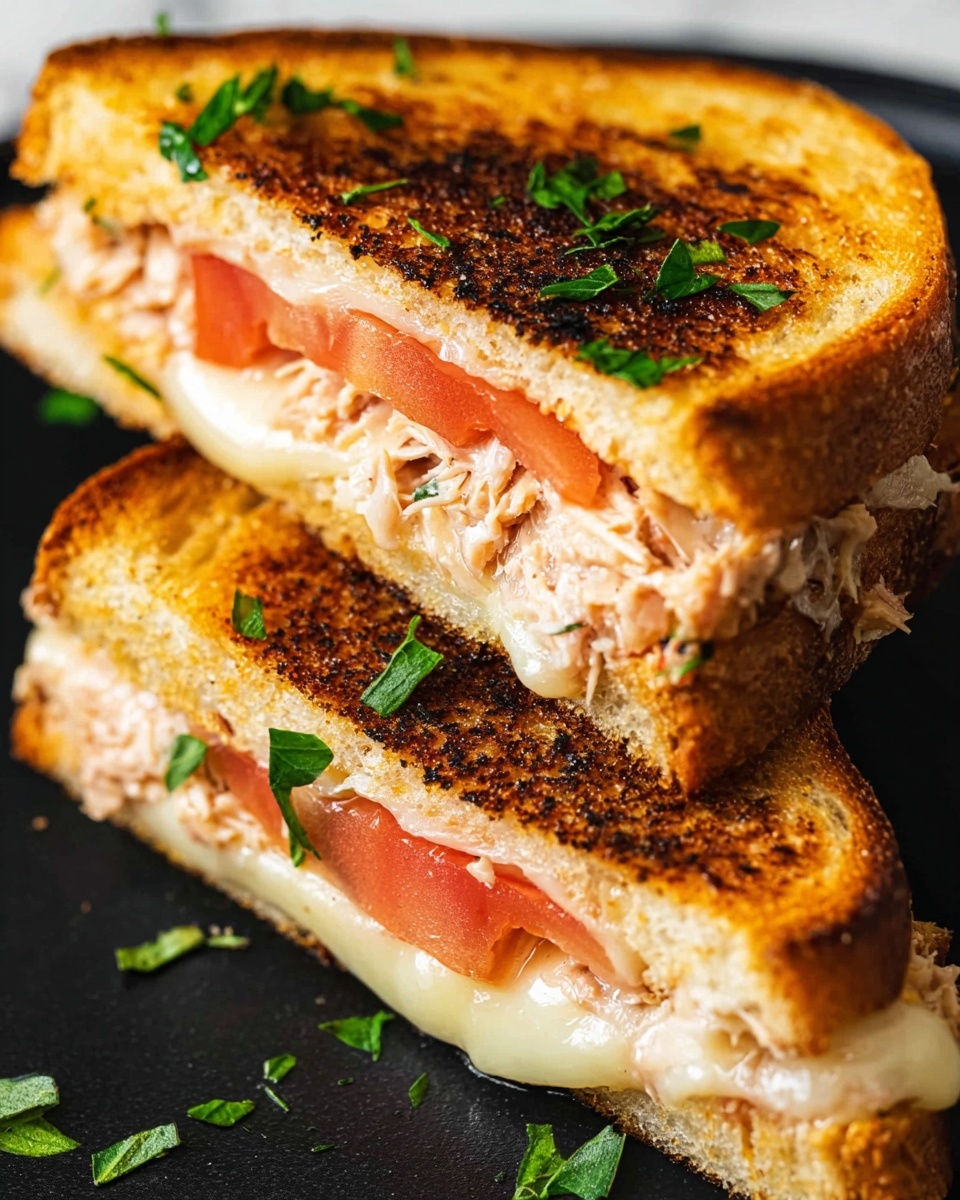 Tuna Melt Sandwiches with Fresh Herbs and Melted Fontina Recipe - Recipe Image